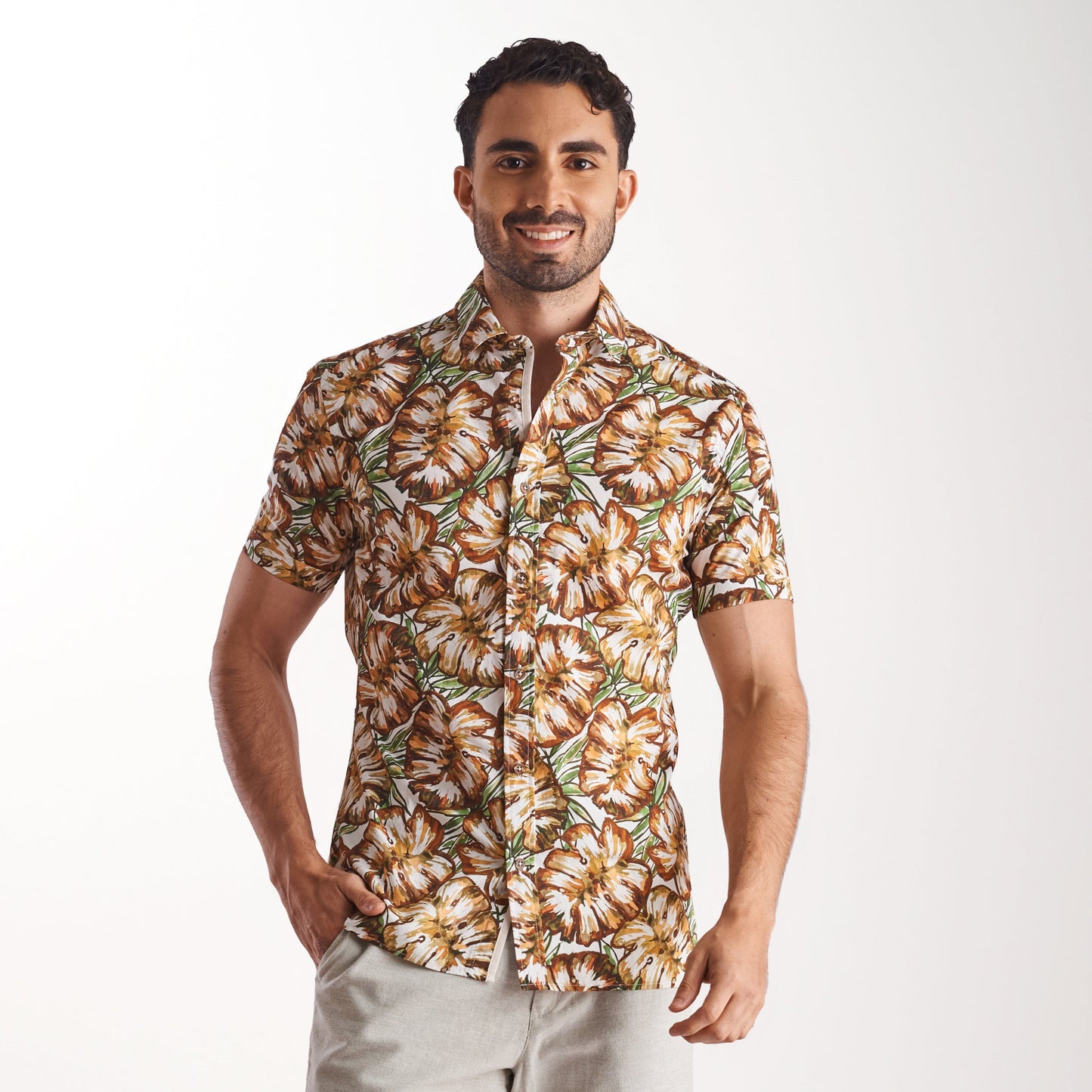 Camisa slim fit estampada