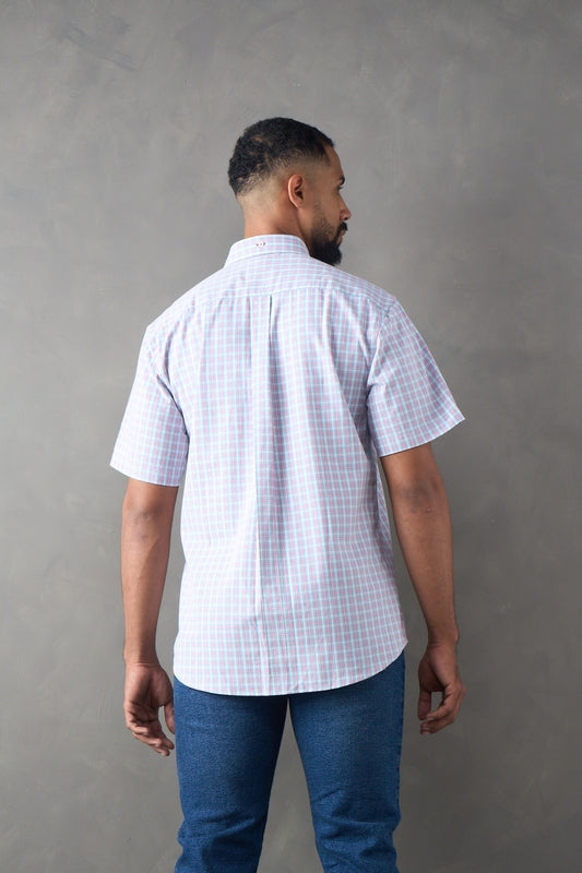 Camisa regular fit azul medio
