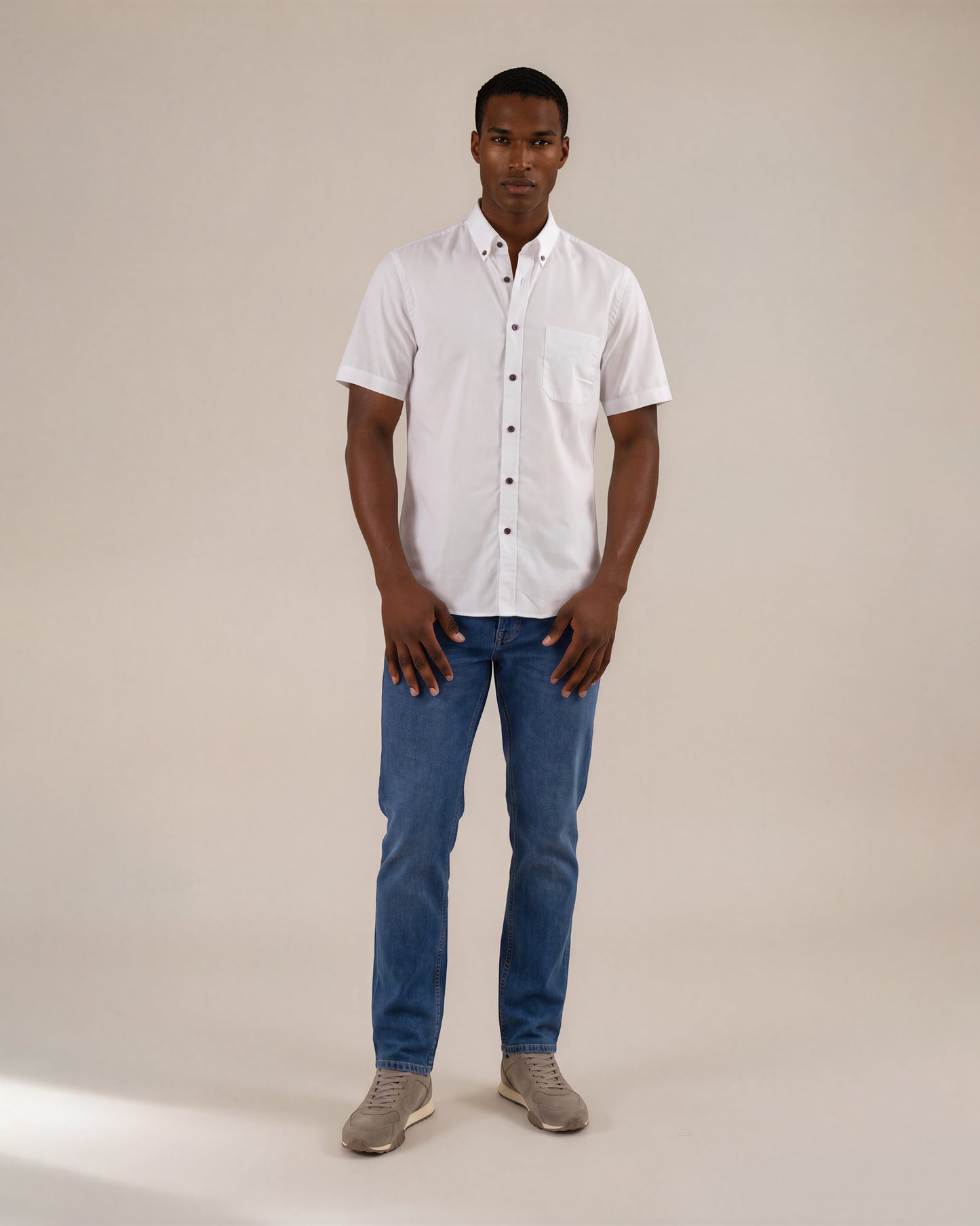 Camisa manga corta blanco