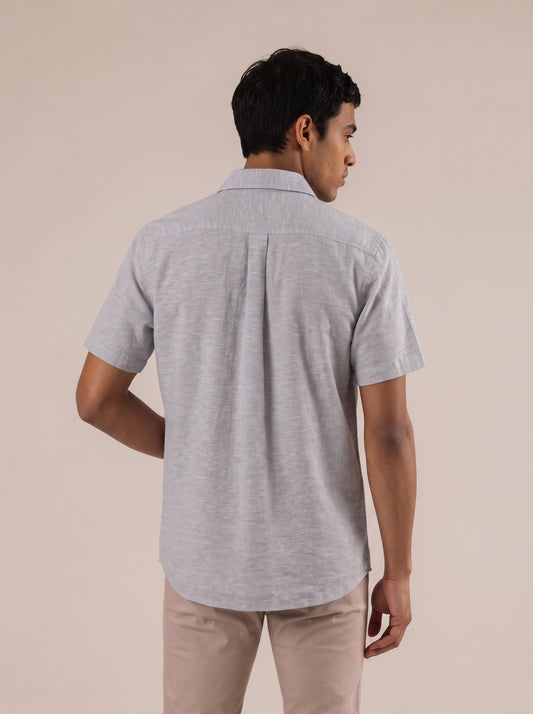 Camisa manga corta azul