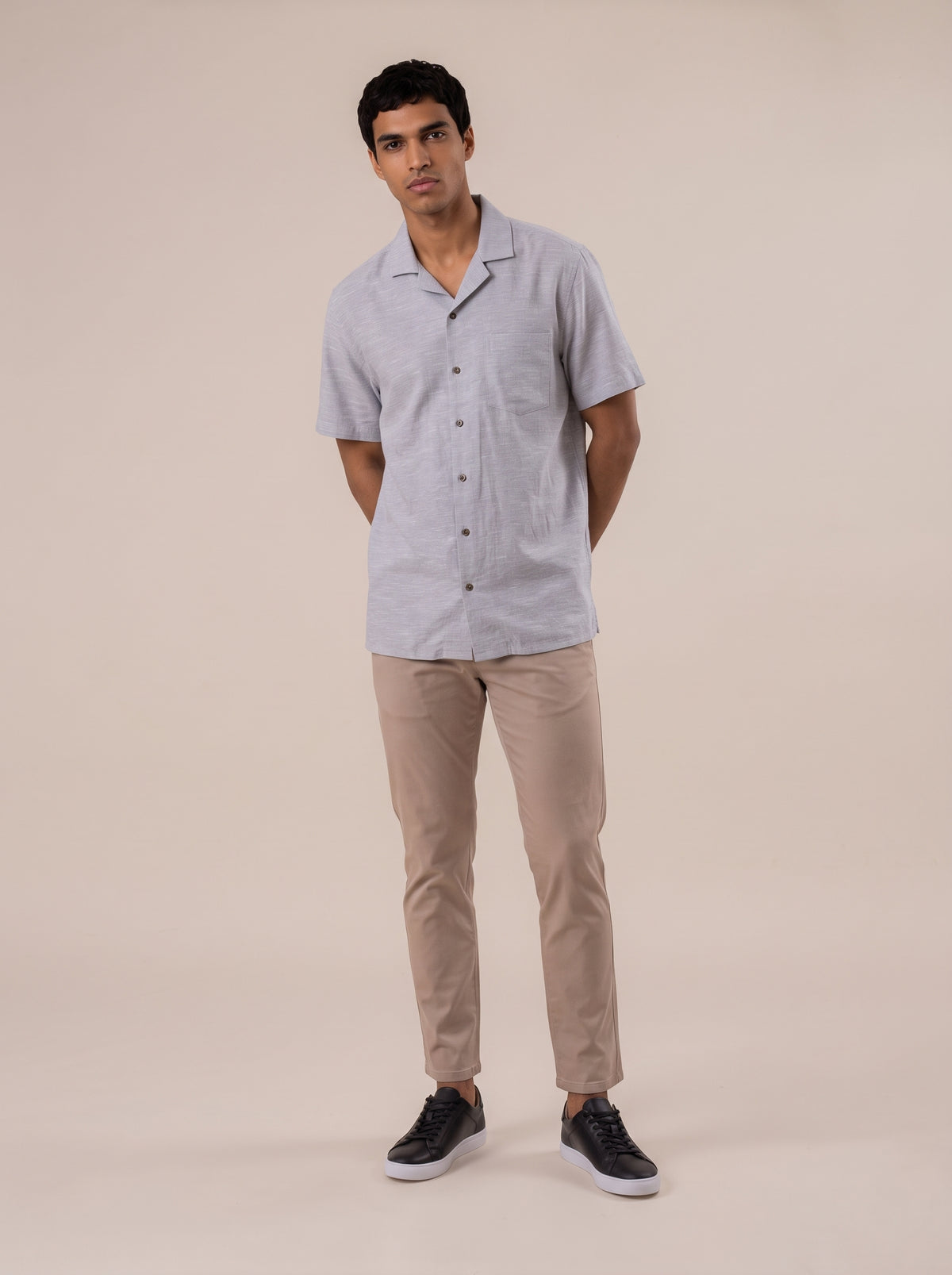 Camisa manga corta azul
