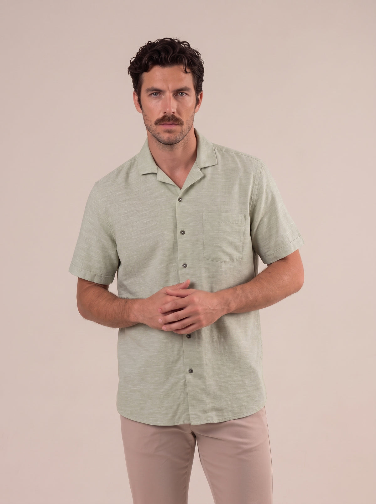 Camisa manga corta verde claro