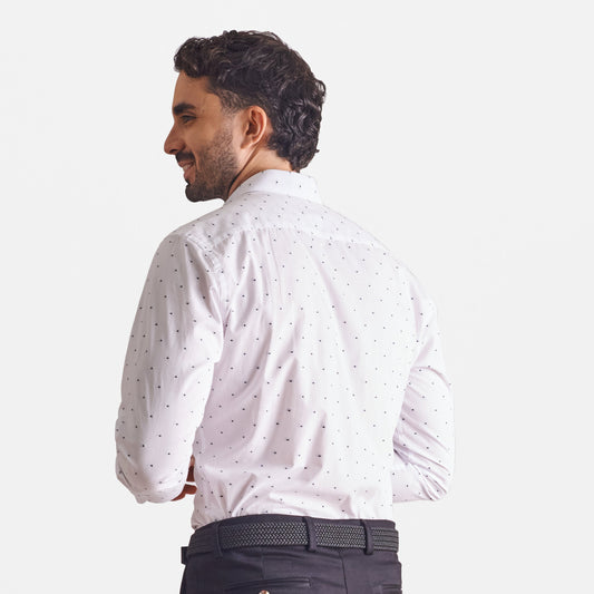 Camisa 2 tiempos slim fit color blanco