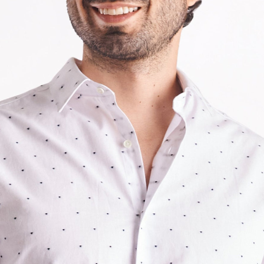 Camisa 2 tiempos slim fit color blanco