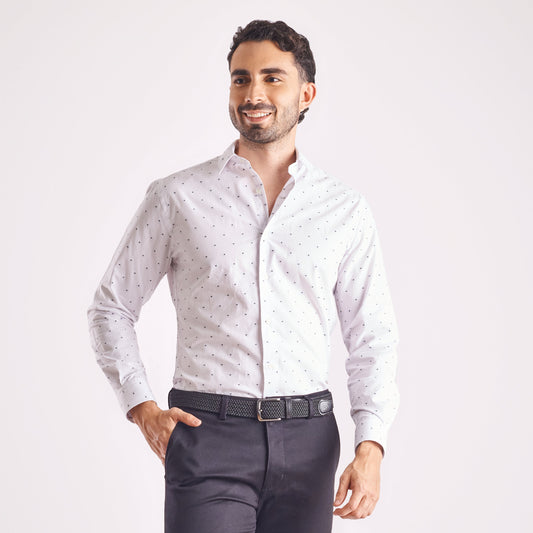 Camisa 2 tiempos slim fit color blanco