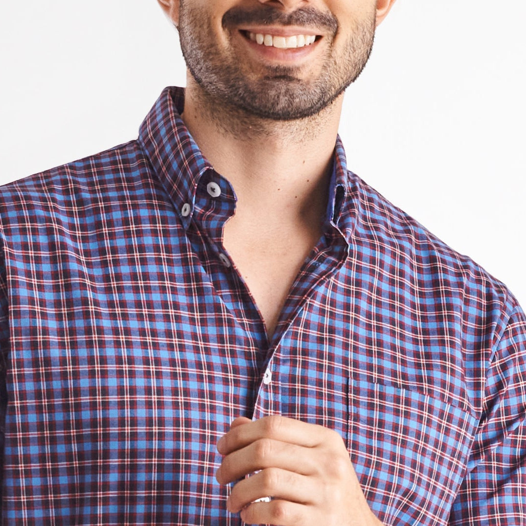 Camisa regular fit a cuadros