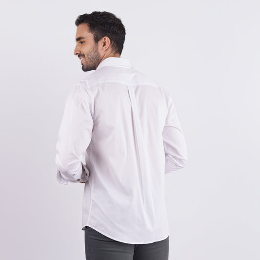 Camisa regular fit color blanco