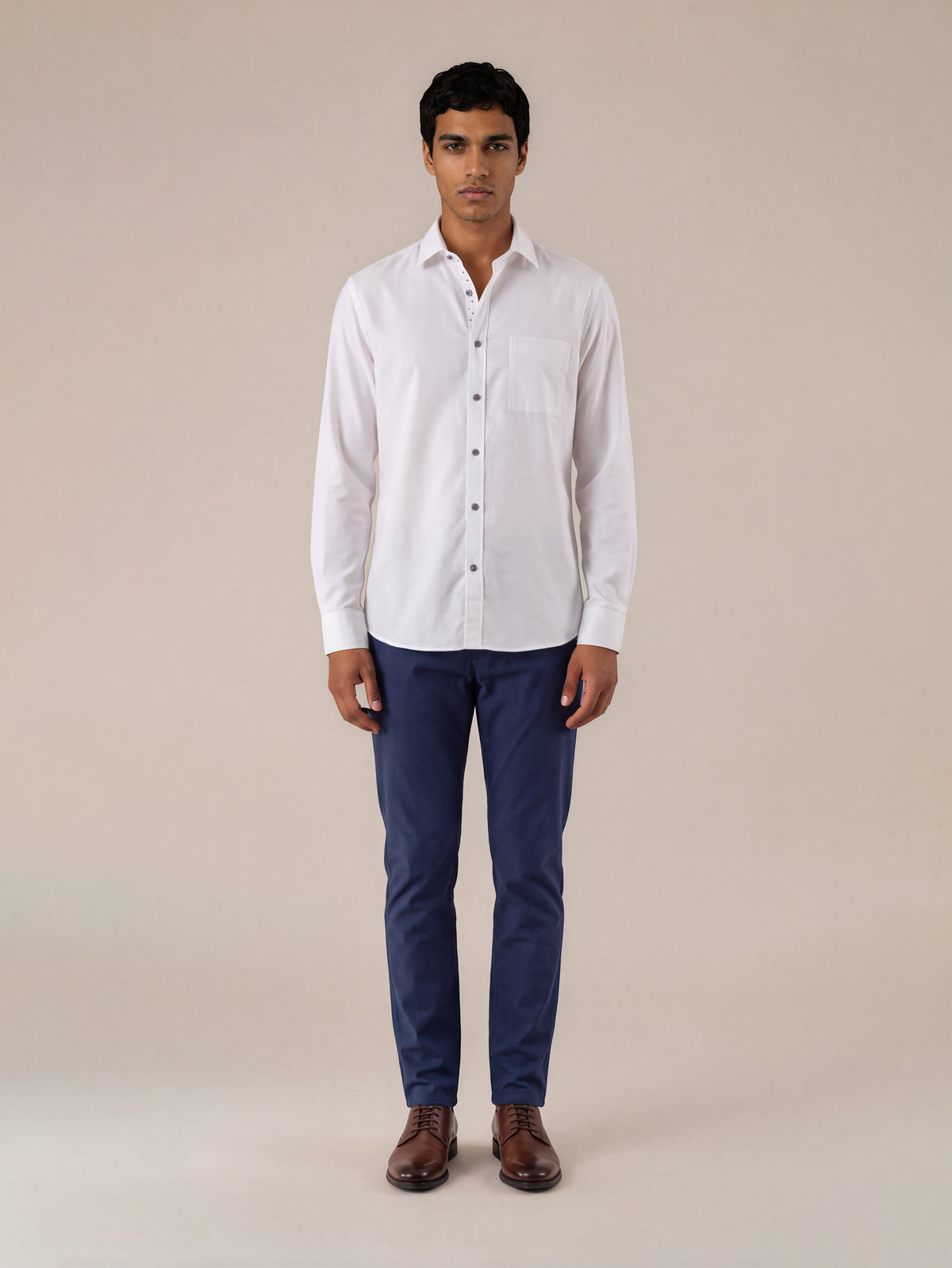 Camisa regular fit blanco