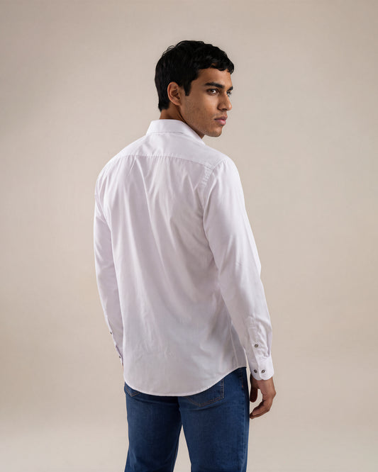 Camisa slim fit blanco