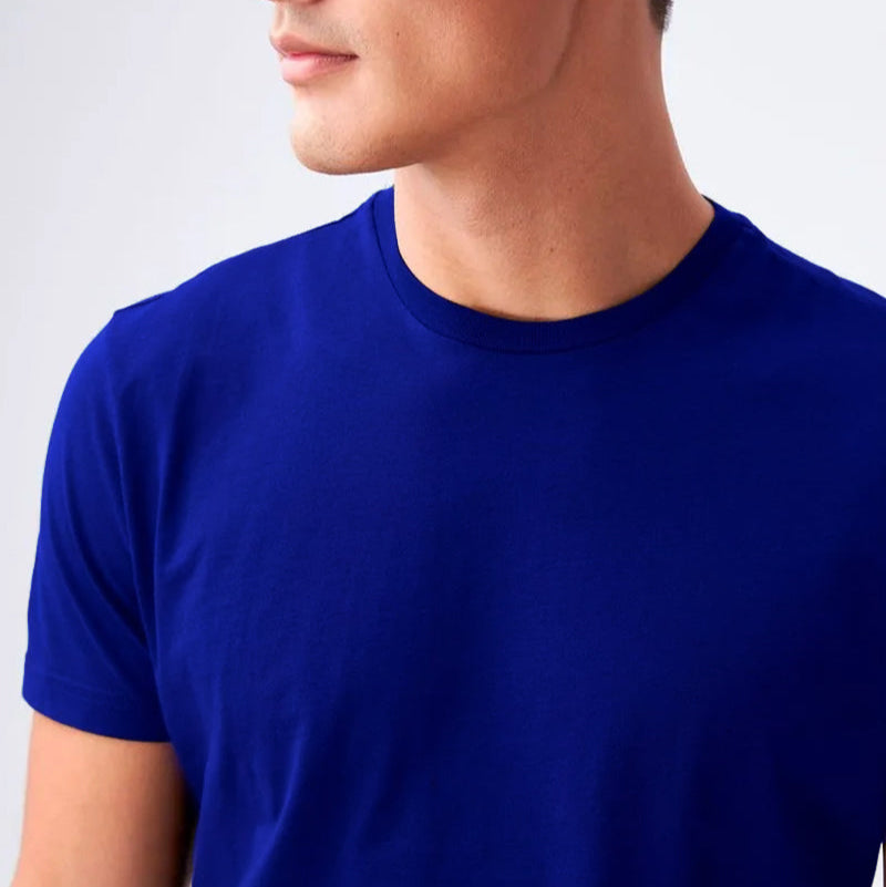 Camiseta cuello redondo color azul rey
