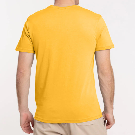 Camiseta cuello redondo mostaza