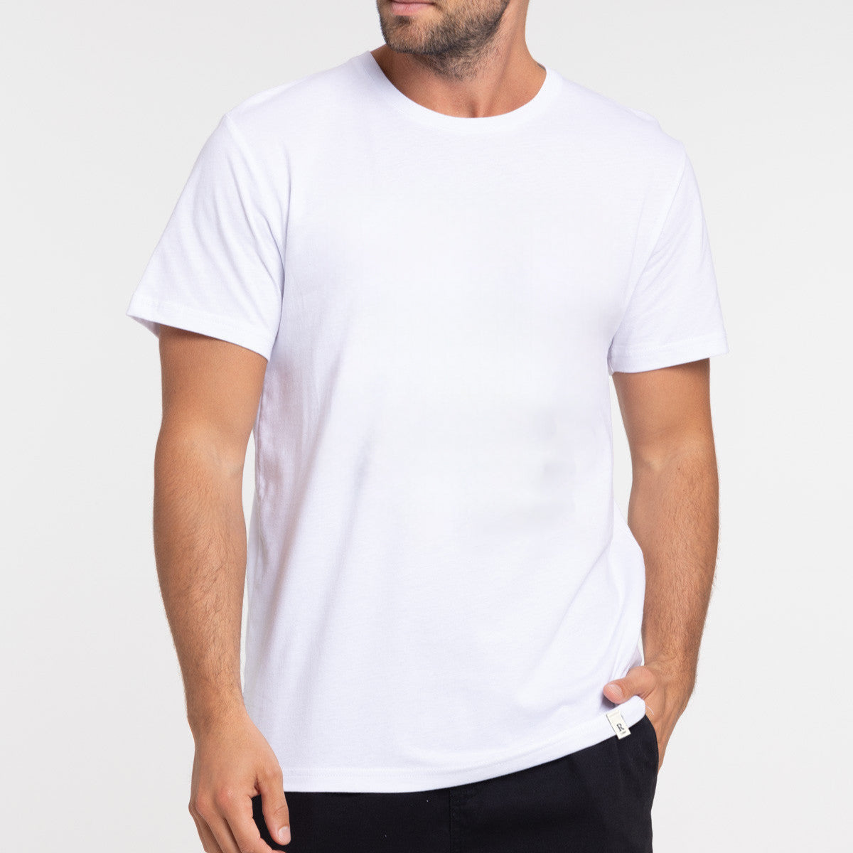 Camiseta cuello redondo color blanco