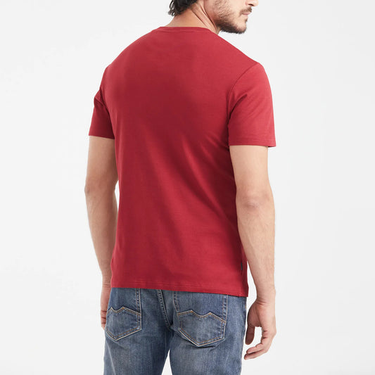 Camiseta cuello redondo color rojo
