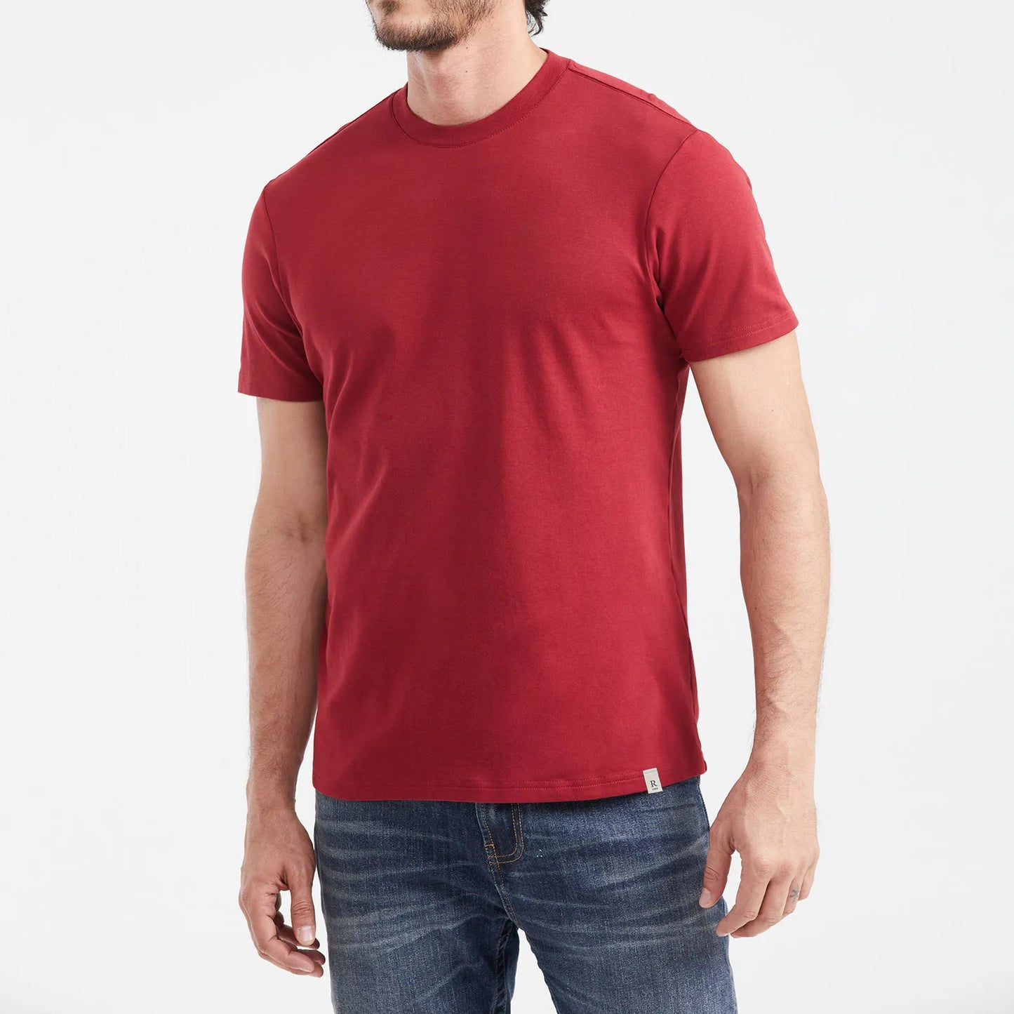 Camiseta cuello redondo color rojo
