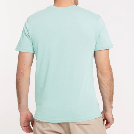 Camiseta cuello redondo agua marina