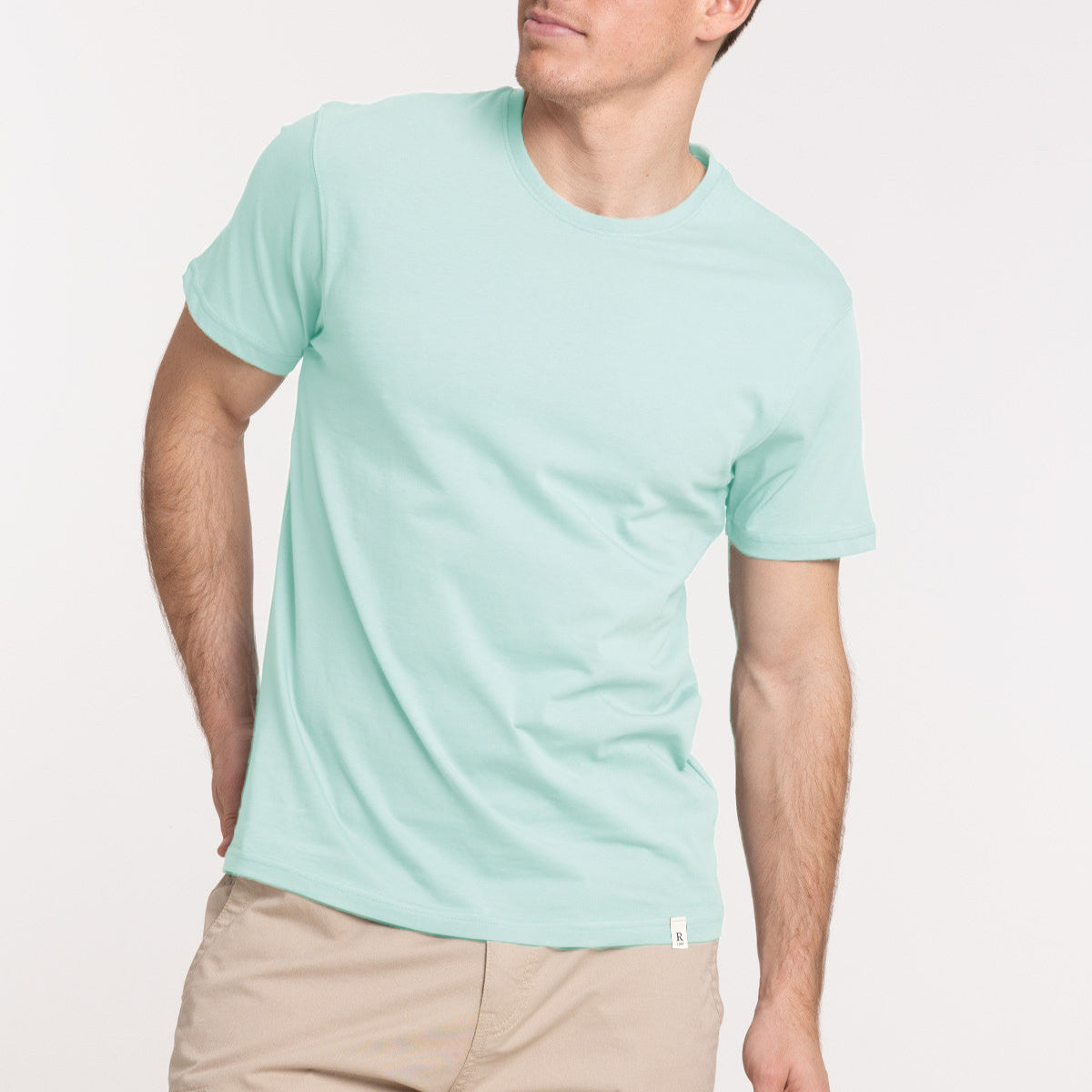 Camiseta cuello redondo agua marina