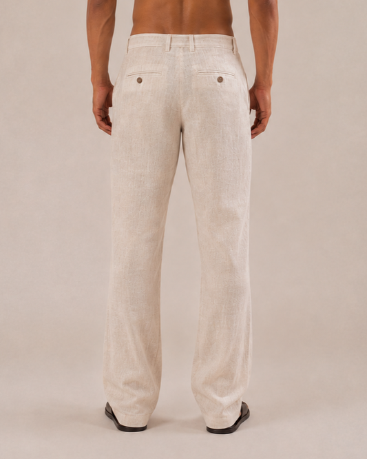 pantalón regular fit beige