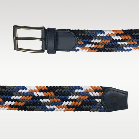 Cinturón trenzado color naranja