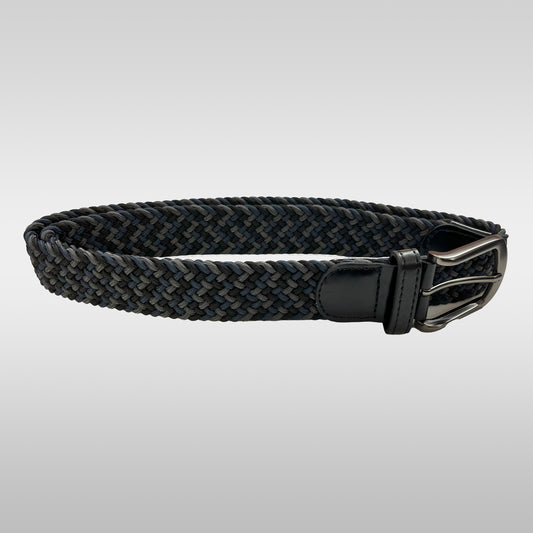 Cinturón trenzado azul oscuro