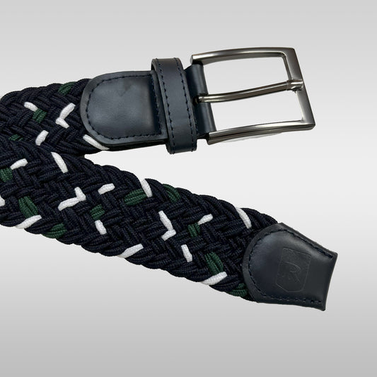 Cinturón trenzado color azul