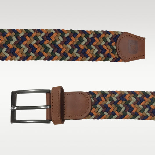 Cinturón trenzado color multicolor