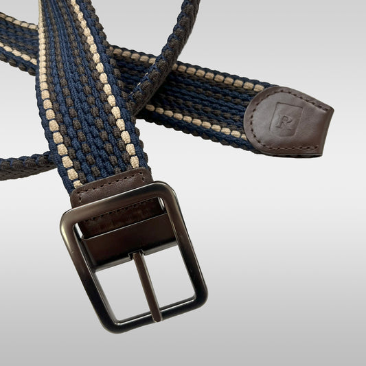 Cinturón trenzado doble faz color café