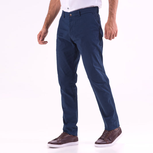 Pantalón Chino Regular Fit Color Azul Oscuro