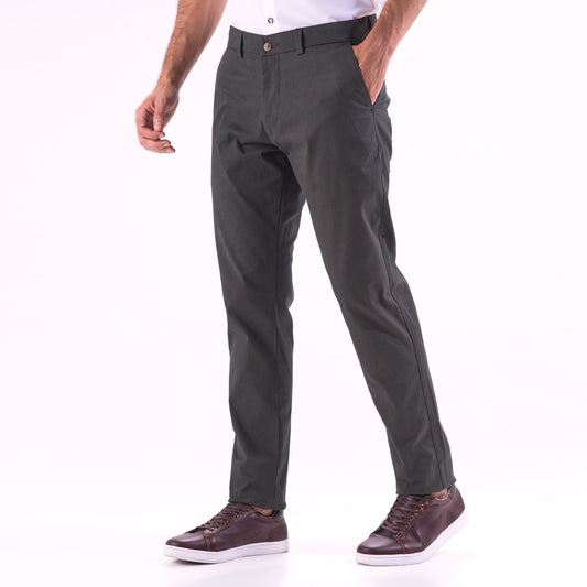 Pantalón Chino Regular Fit Color Gris Oscuro