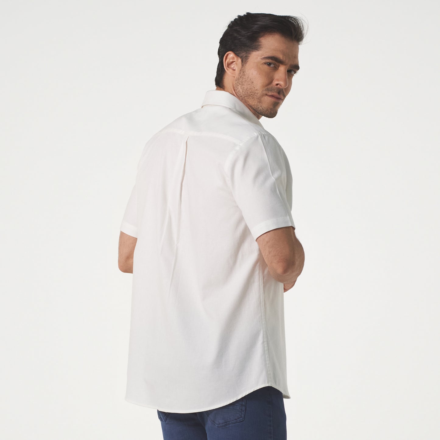Camisa manga corta color blanco
