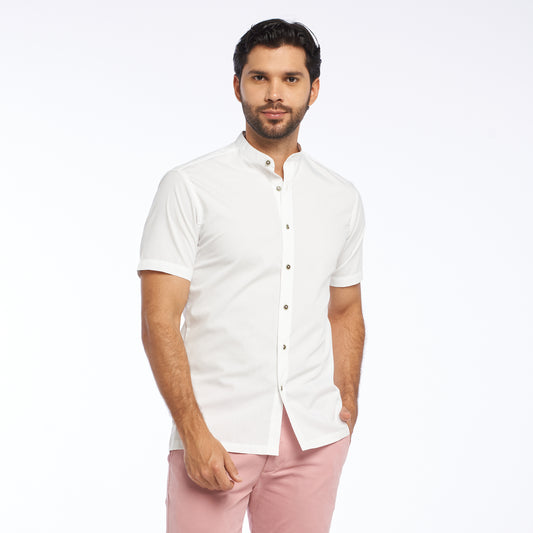 camisa manga corta blanca