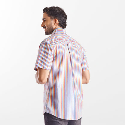 Camisa manga corta regular fit a rayas