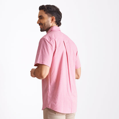 Camisa regular fit color rosado