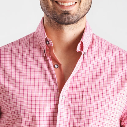 Camisa regular fit color rosado