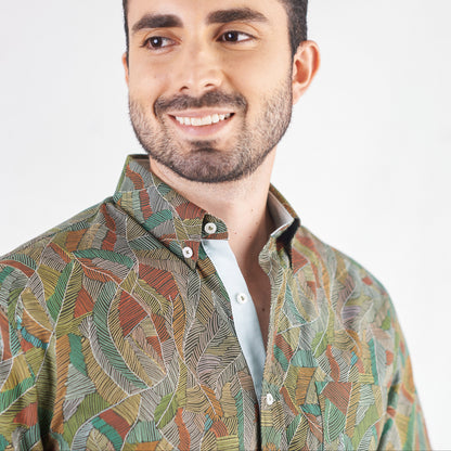 Camisa regular fit estampada