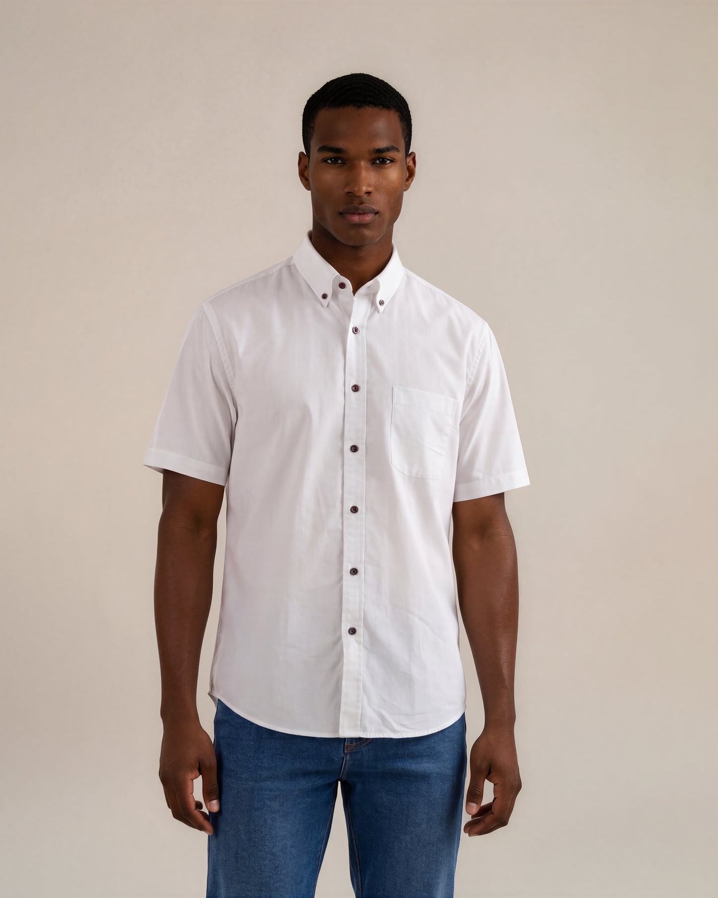 Camisa manga corta blanco