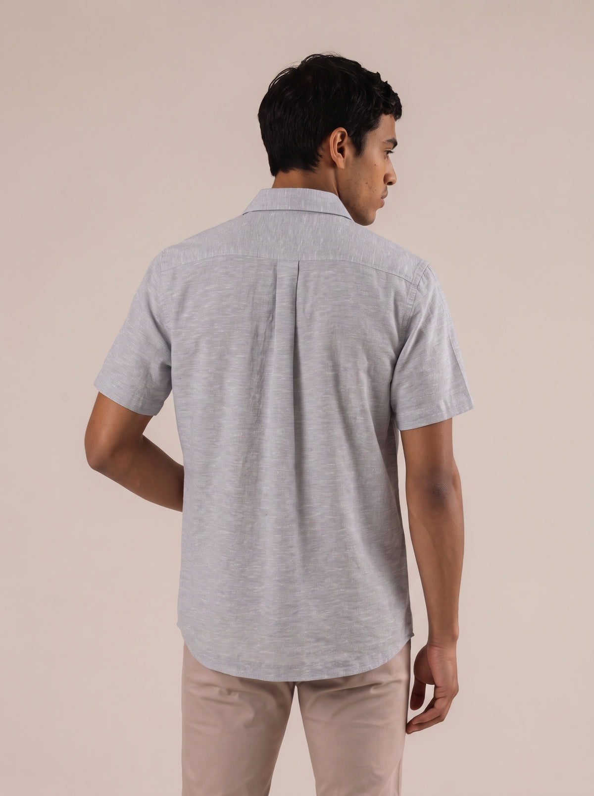 Camisa manga corta azul