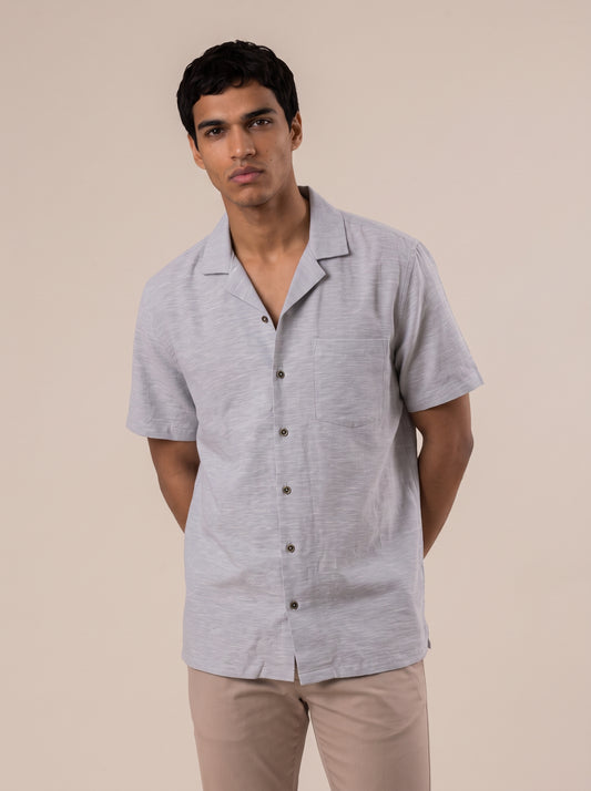 Camisa manga corta azul