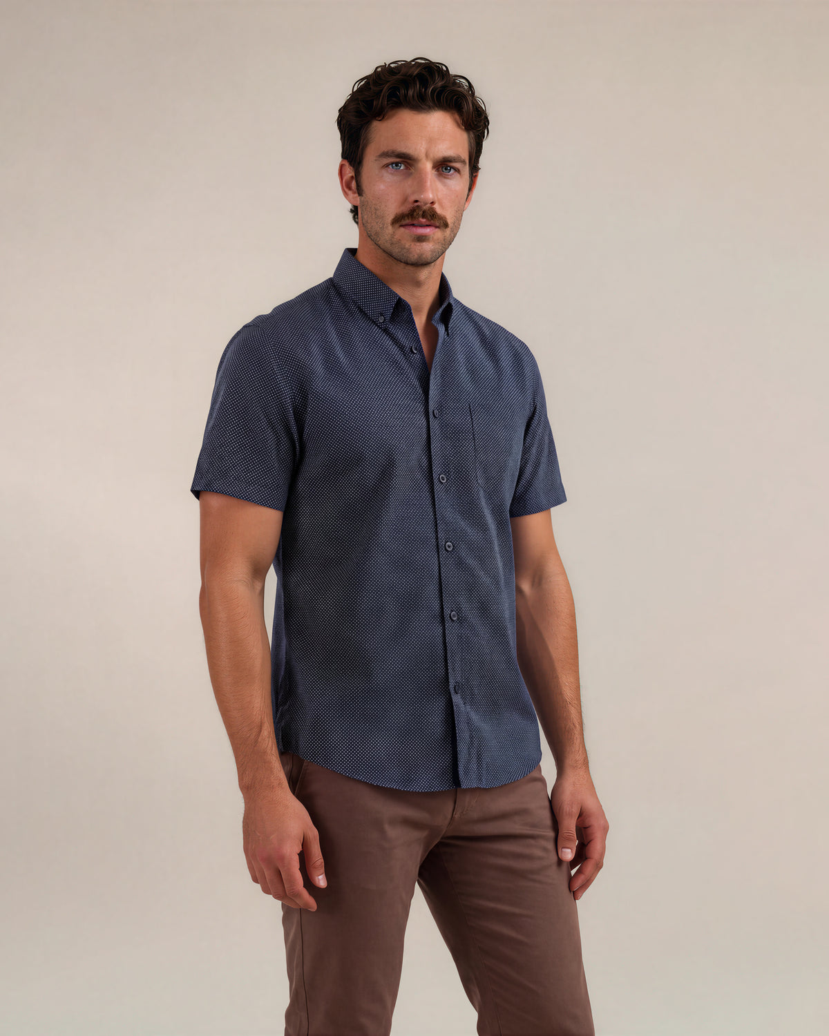 Camisa manga corta navy