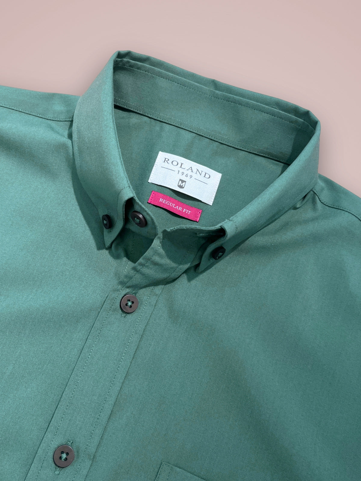 Camisa manga corta verde medio