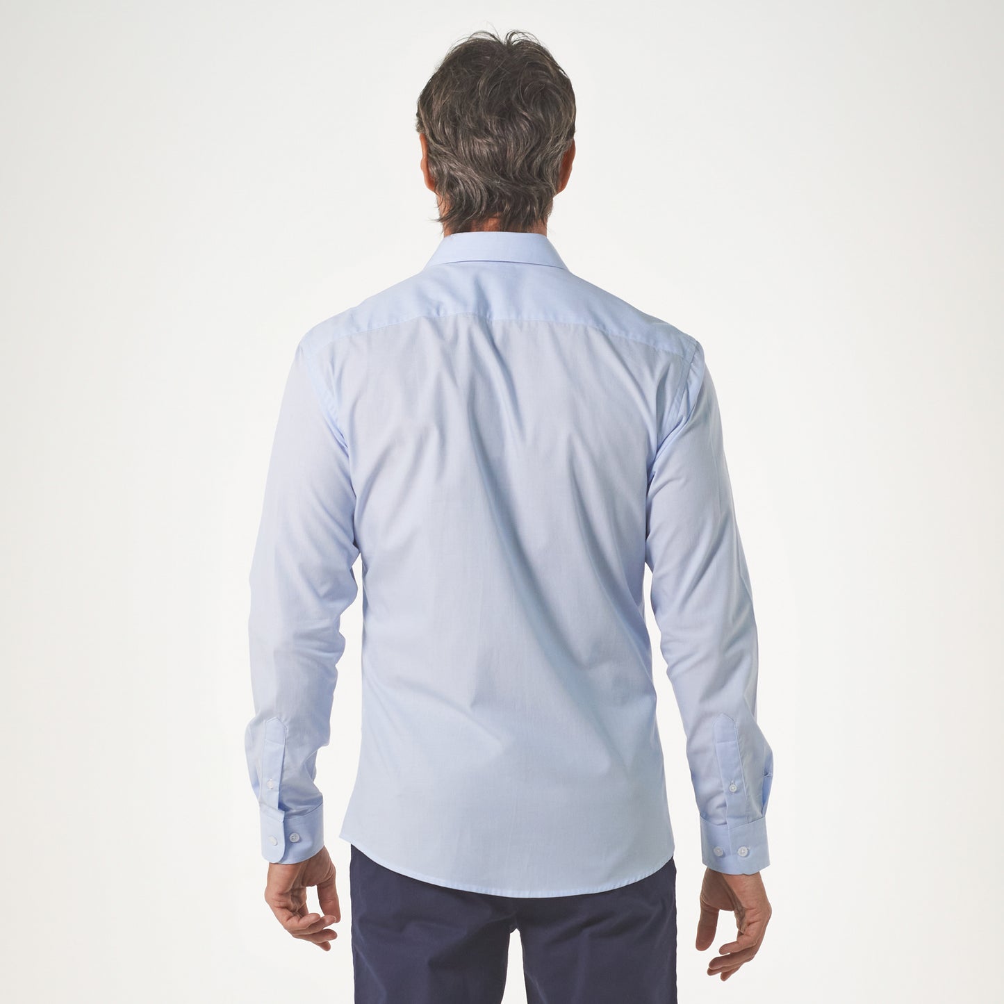 Camisa manga larga 2 tiempos color azul claro