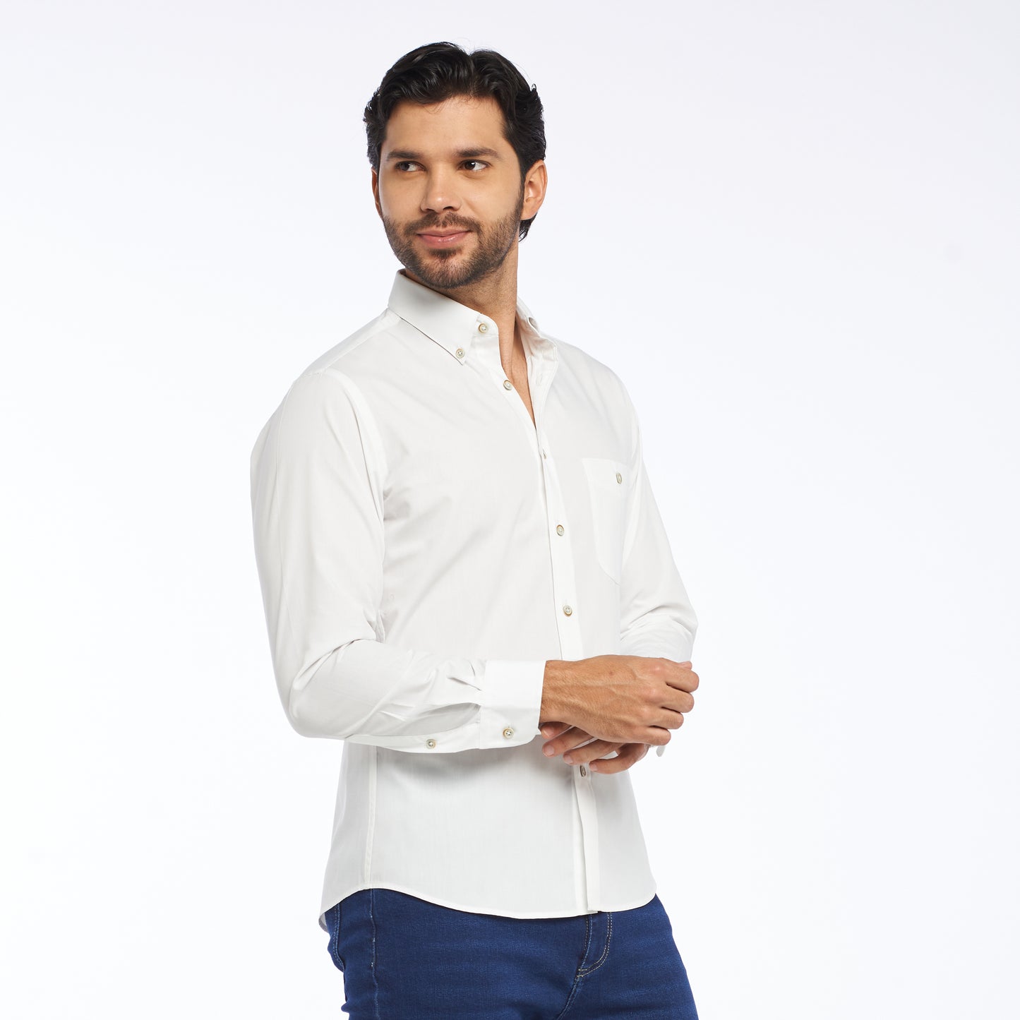 camisa manga larga blanca