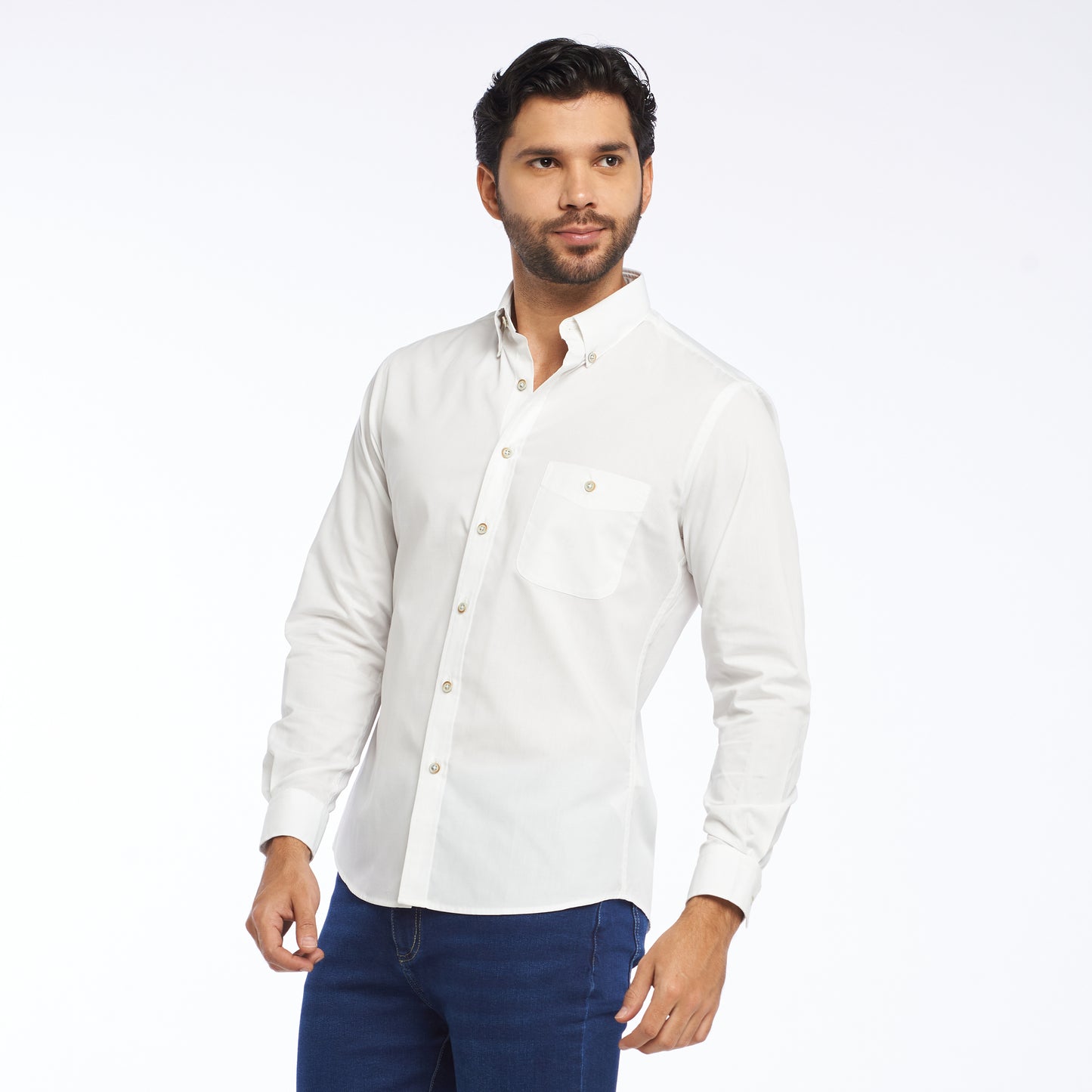 camisa manga larga blanca