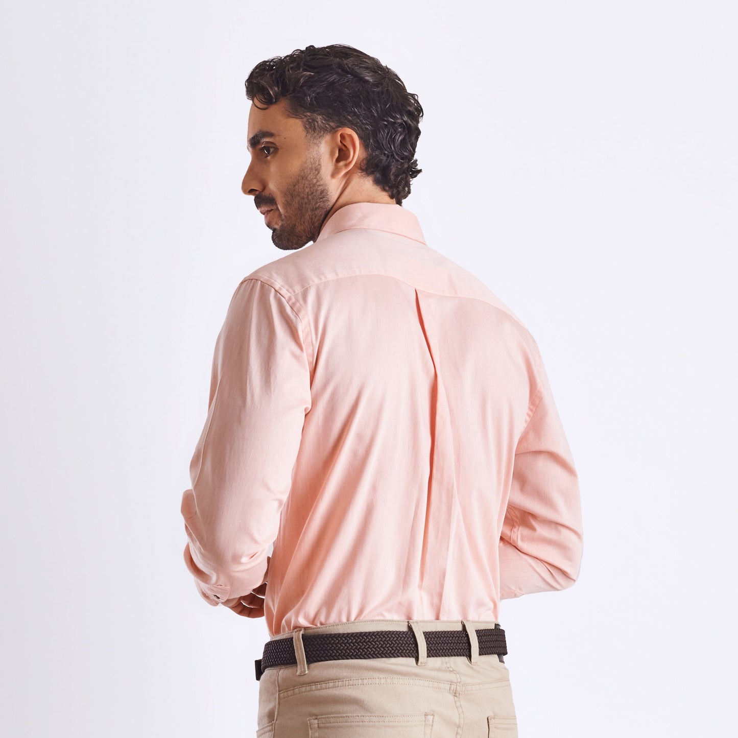 Camisa regular fit color naranja