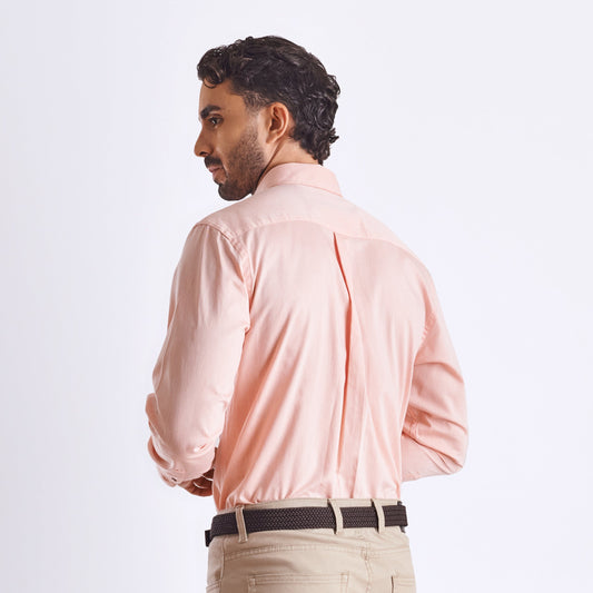 Camisa regular fit color naranja