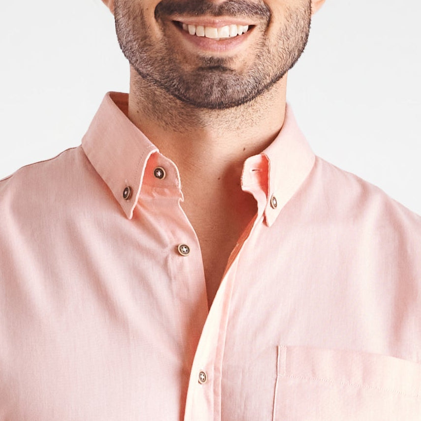 Camisa regular fit color naranja