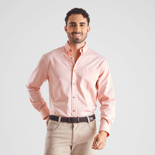 Camisa regular fit color naranja
