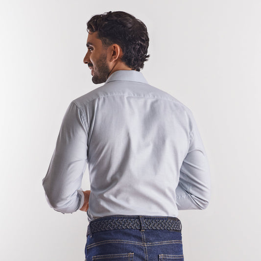 Camisa slim fit color verde claro