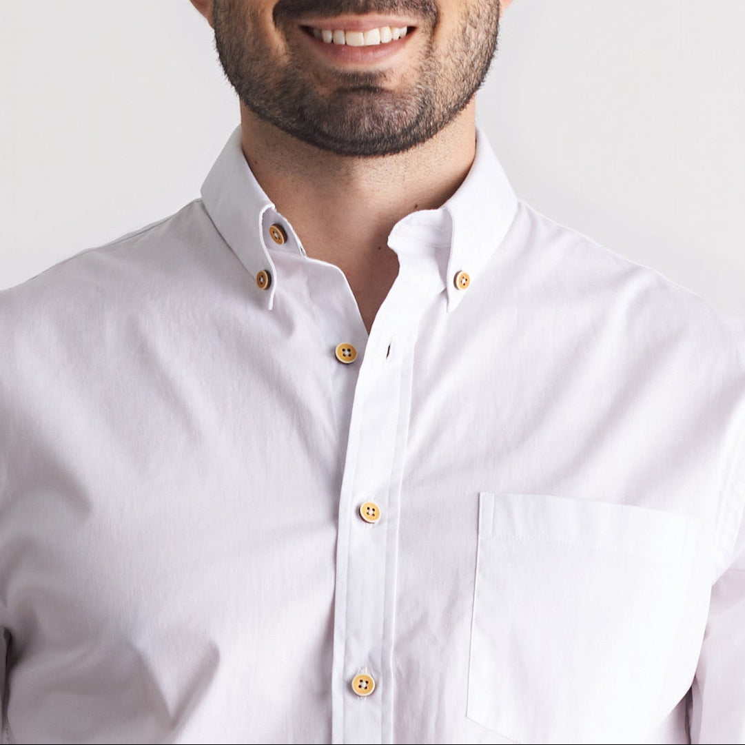 Camisa regular fit color blanco