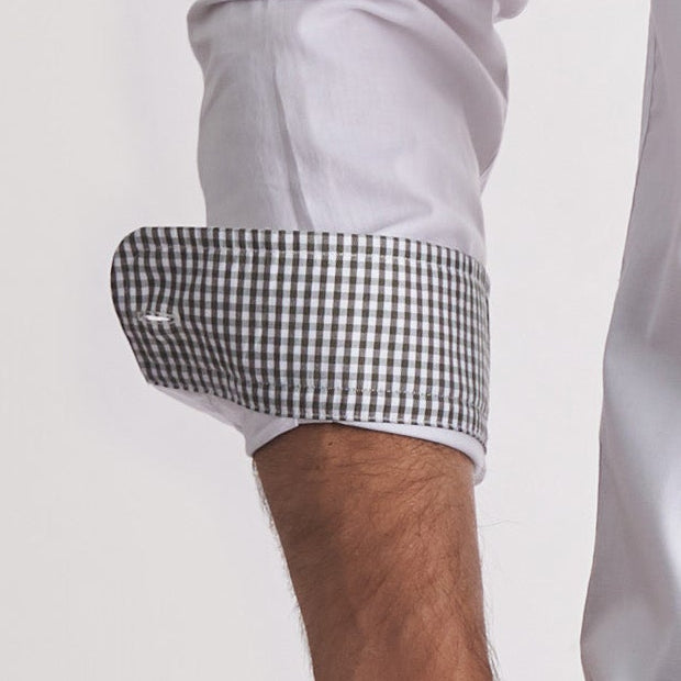 Camisa regular fit color blanco