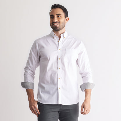 Camisa regular fit color blanco
